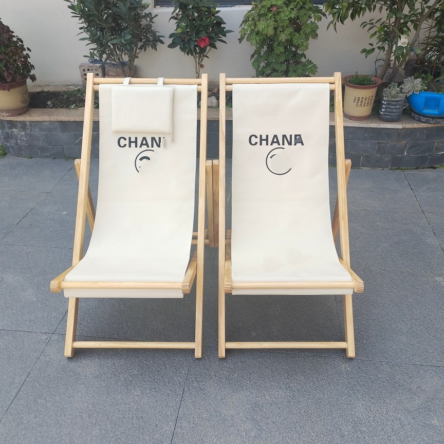【客製化】【折疊椅】小香 沙灘椅 摺疊 躺椅 陽臺 家用 休閒椅 戶外 實木 公司 展會 訂製 LOGO 椅子