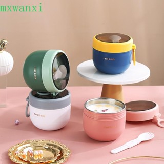 MXWANXI熱飯盒,用勺子600ML保溫湯杯,湯容器可拆卸的可微波防漏真空熱罐酸奶