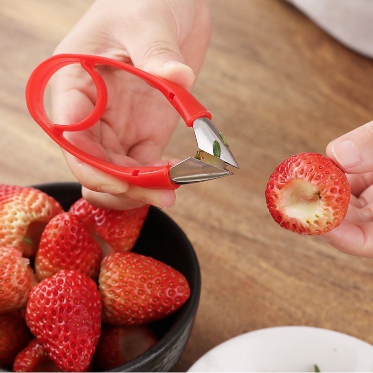 新店特惠🔥蕃茄草莓多用去蒂夾/挖草莓工具/鳳梨馬鈴薯去眼器/草莓取芯器/果梗分離器/取眼去籽創意廚房用品