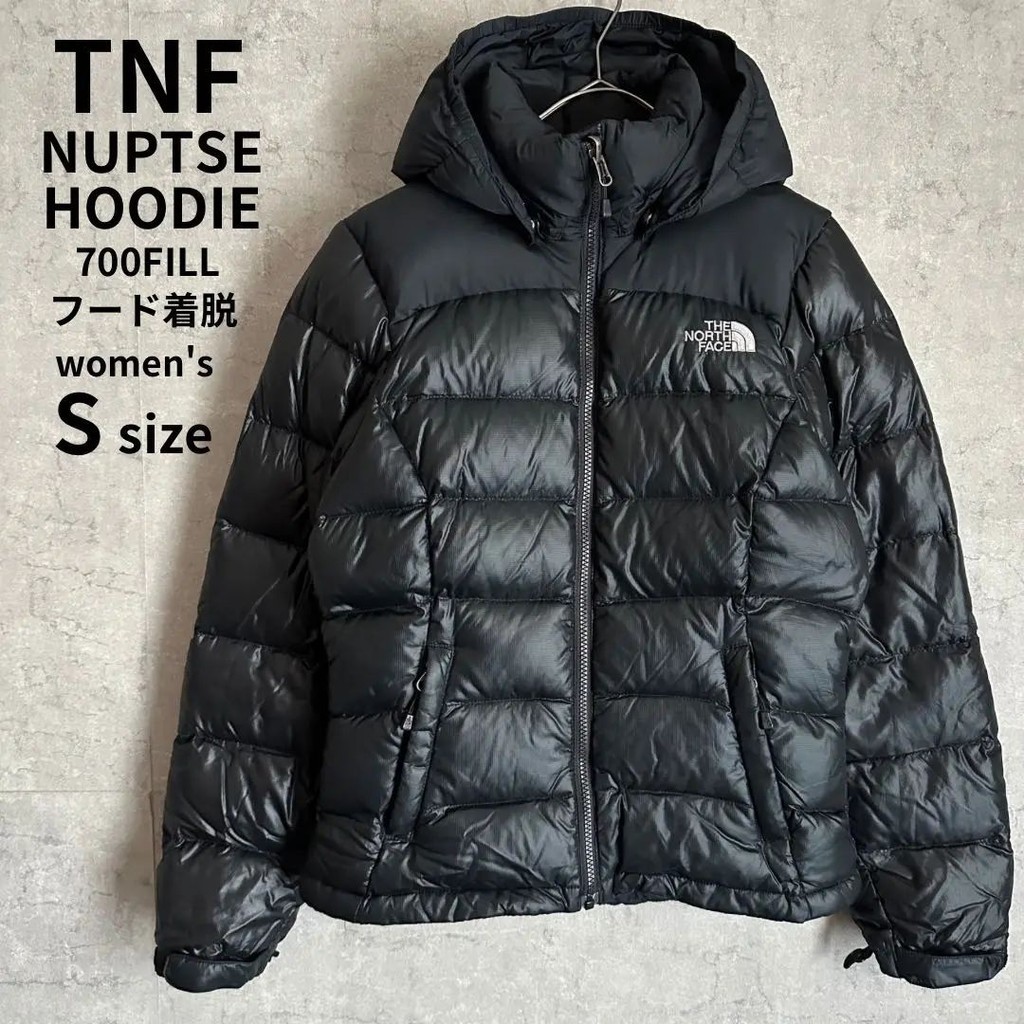 THE NORTH FACE 北面 帽T TNF 700FP 700Fill Nuptse 黑色 刺繡 日本直送 二手