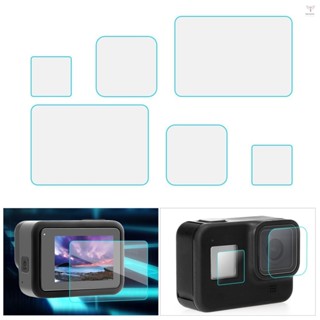 6 片超透明屏幕保護膜鋼化玻璃屏幕膜,兼容 Hero 8 相機