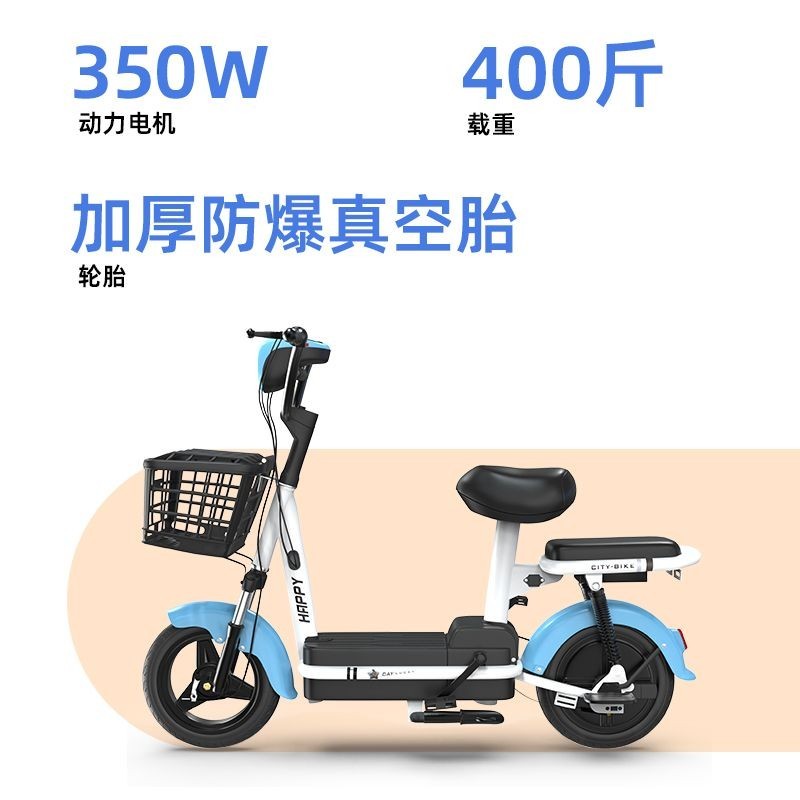 、新國標電動車電動成人新款兩輪48V自行車鋰電池電瓶車雙人代步車