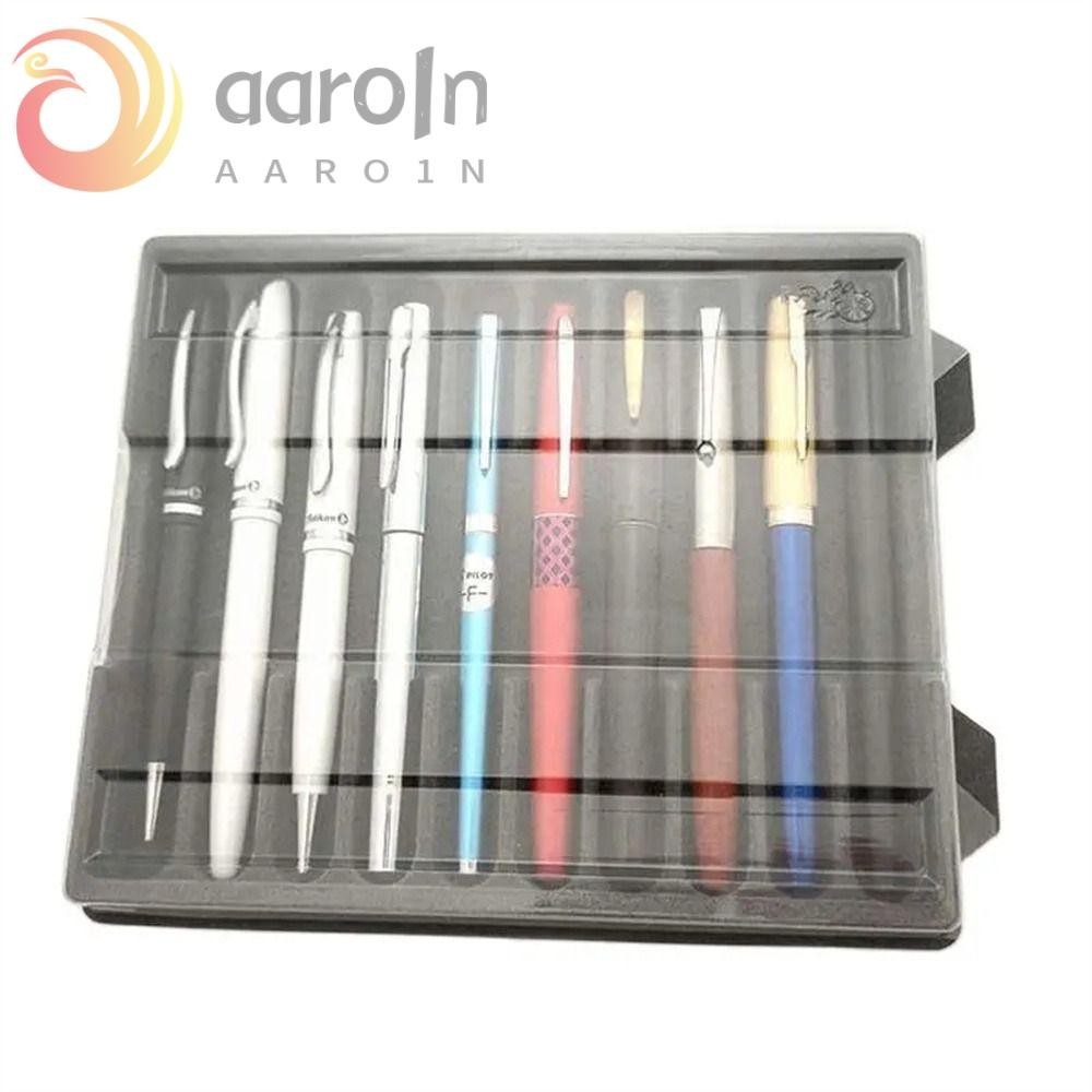 AARO鋼筆收納盒,透明持有10支鋼筆鋼筆盒,筆盒禮品文具塑料鋼筆收集器鋼筆展示櫃辦公用品
