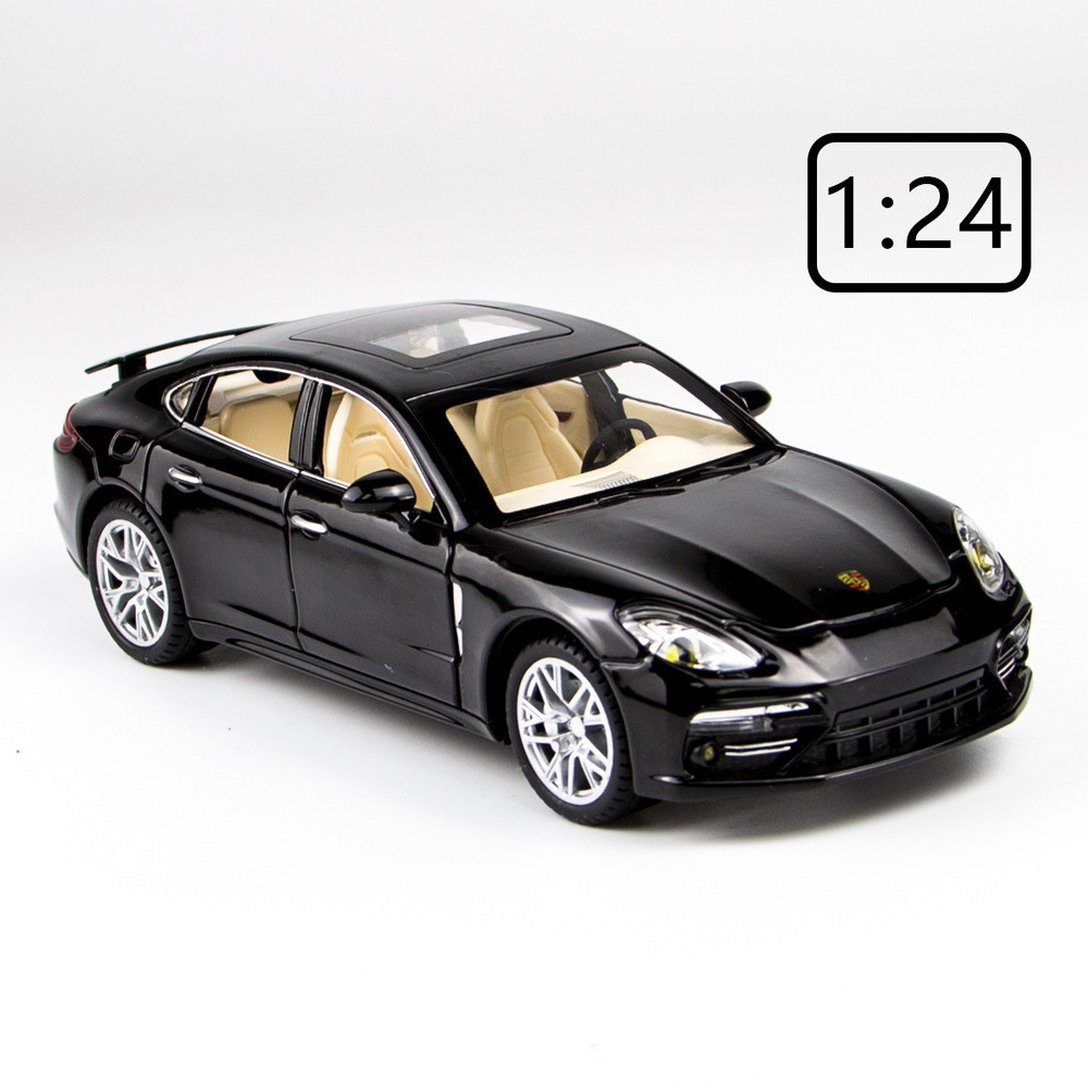 波子帕拉梅拉1:24 模型車回力車跑車兒童玩具車擺件禮物