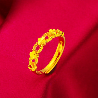 越南沙金女士時尚滿天星戒指 女款開口戒指首飾