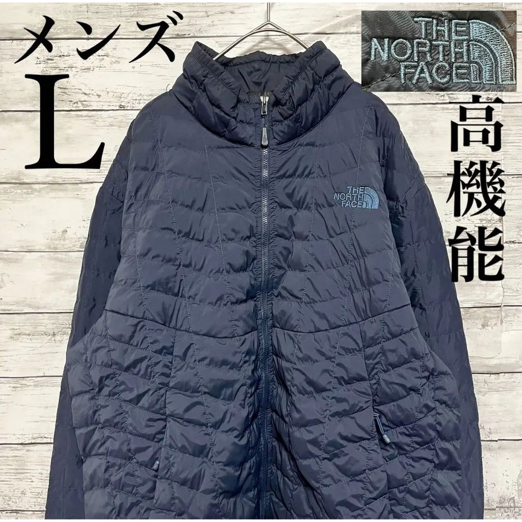 THE NORTH FACE 北面 羽絨服 夾克外套 縫 海軍藍 男用 輕量 日本直送 二手