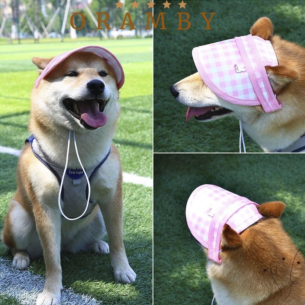 ORAMBEAUTY寵物棒球帽,有耳洞遮陽板寵物遮陽帽,經久耐用可調狗裝扮帽子