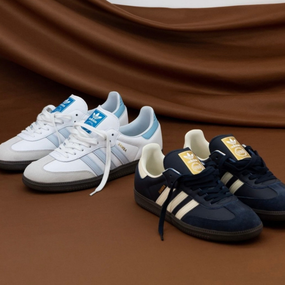 【na tai】正版保證 Adidas Originals Samba 藏青 白藍 麂皮 焦糖底 新款 男鞋 女鞋 ID