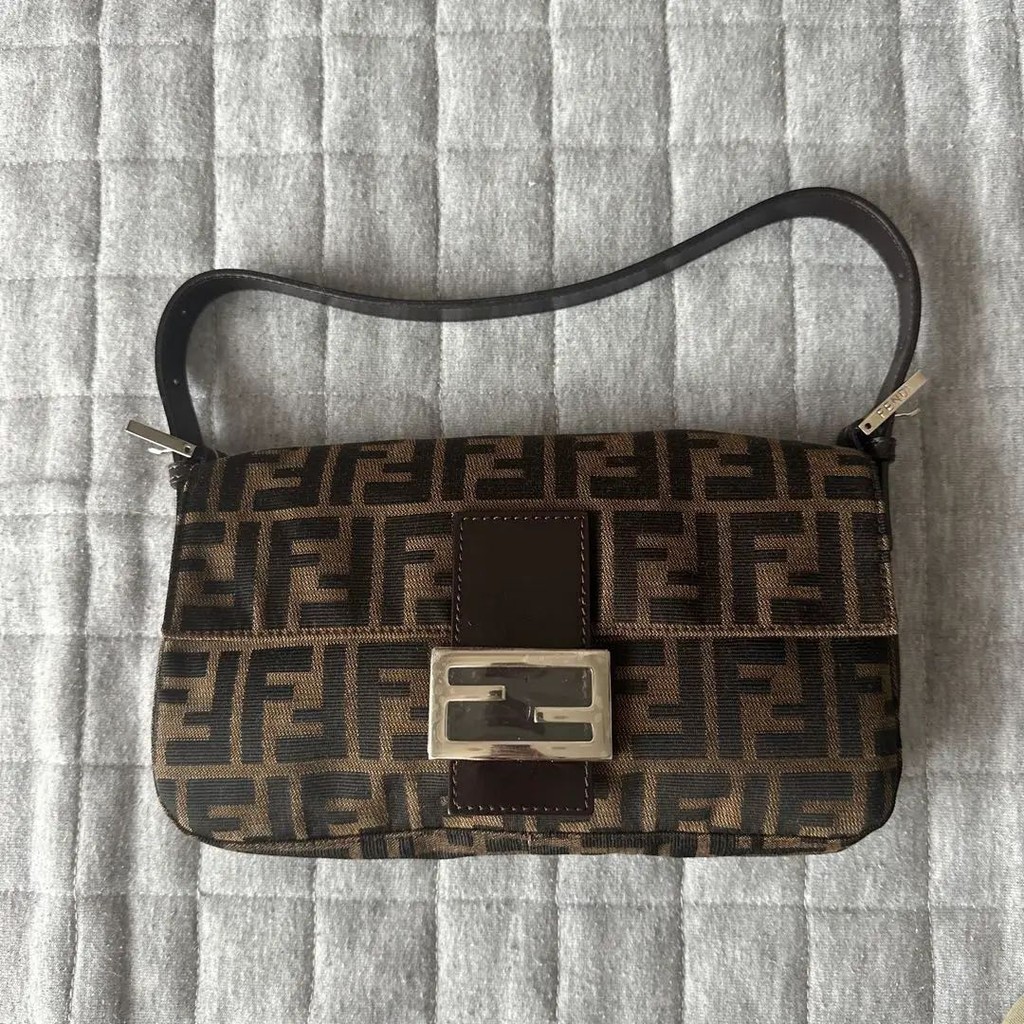 FENDI 芬迪 手提包 Mamma Baguette Zucca花紋 日本直送 二手