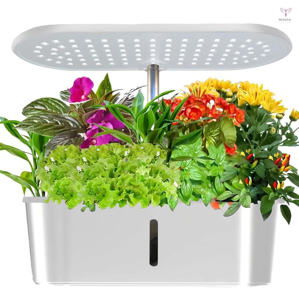 用於室內植物的植物燈水果/蔬菜模式觸摸屏 24W 全光譜 104 LED 桌面生長燈帶水泵 2080lm 3.6L 水箱