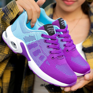 【DOMO】鞋子女2024外貿新款休閒鞋輕便媽媽鞋繫帶氣墊跨境運動鞋女shoes