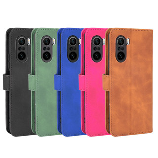適用小米 Redmi 紅米K40/K40Pro手機套保護殼磁扣翻蓋多卡糟膚感牛皮紋商務皮套素面色書本式防摔手機殼