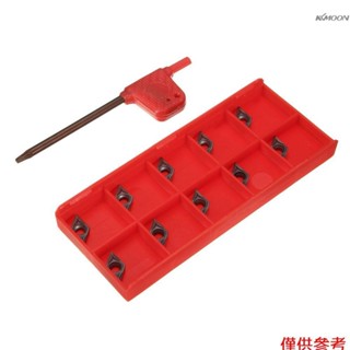 10片 DCMT0702 EM YBC205 數控刀片 紫色色塗層 + 配套扳手 盒子扳手顏色隨機