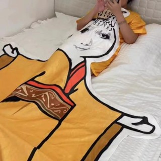 🔶臺灣發貨🔶網紅龍圖毯子午睡辦公室披肩空調毯夏季沙發蓋毯毛絨異形搞怪毛毯