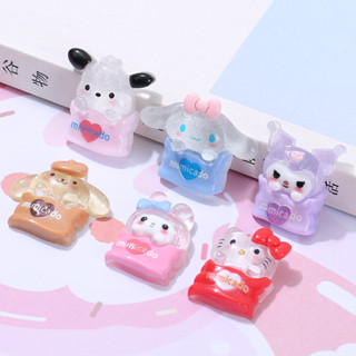 （送膠）10個/包 奶油膠配件 DIY樹脂飾品 卡通大耳狗枕頭diy奶油膠 奶油膠髮夾 奶油膠手機殻裝飾 手工飾品貼片