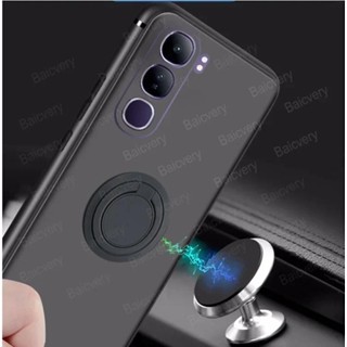 Vivo Y200 5G TPU 全保護背部防震蓋金屬指環支架外殼手機殼