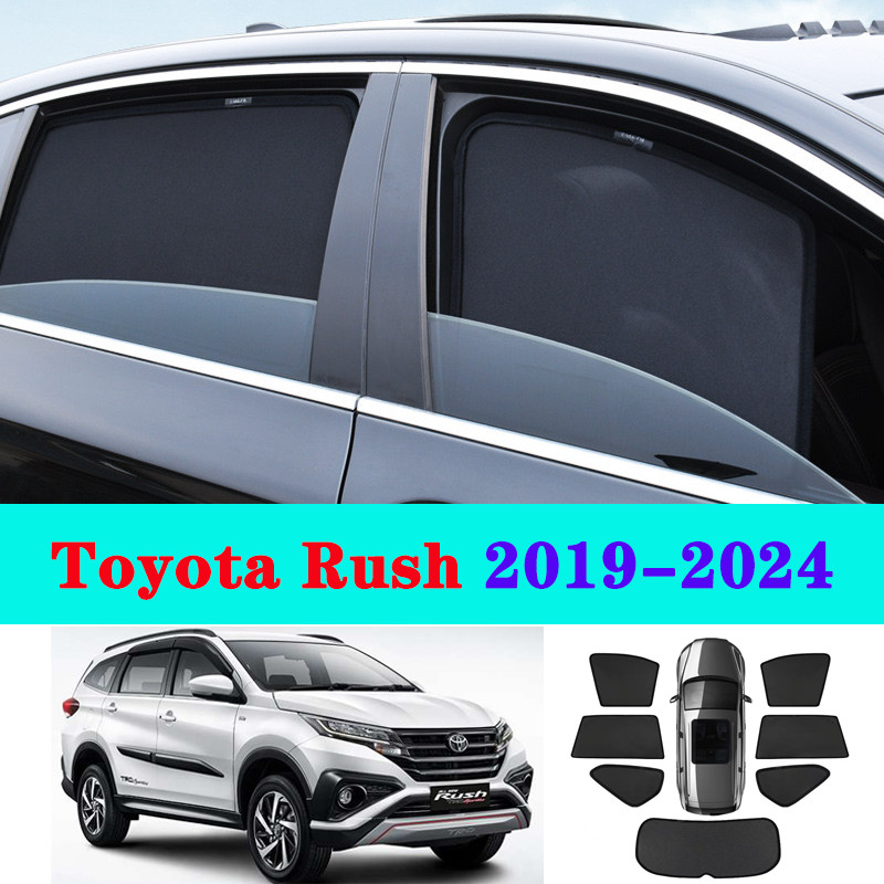 豐田 Rush 2019-2024 磁性汽車遮陽板遮陽板前擋風玻璃框架窗簾後側窗遮陽板
