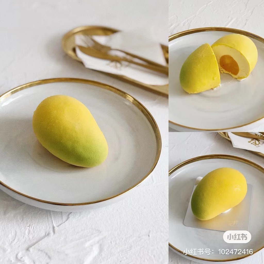 立體仿真水果芒果法式慕斯蛋糕模具 西點甜品巧克力矽膠烘焙工具