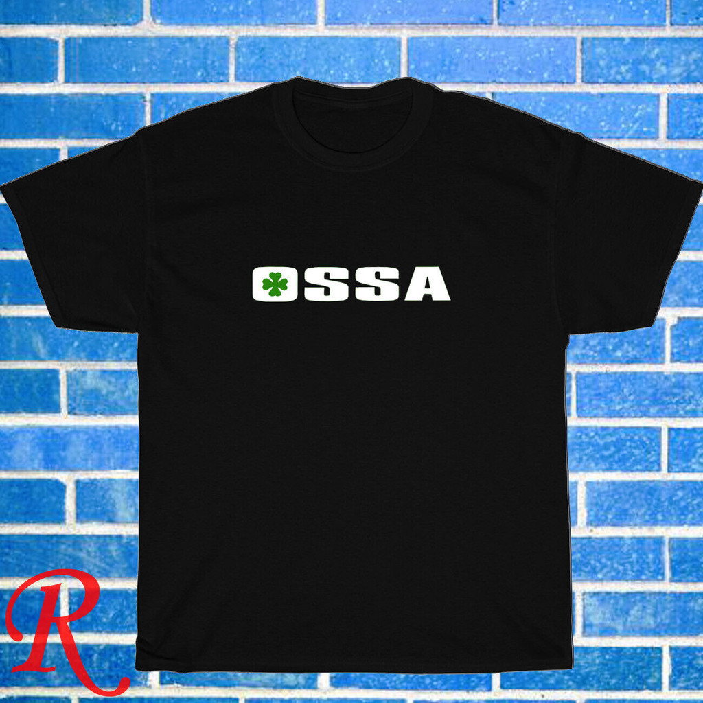 Ossa 摩托車標誌 Blackgreynavywhite T 恤