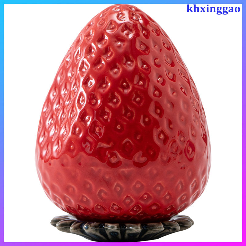 糖果罐草莓密封陶瓷壺帶蓋廚房香料罐咖啡罐khxinggao