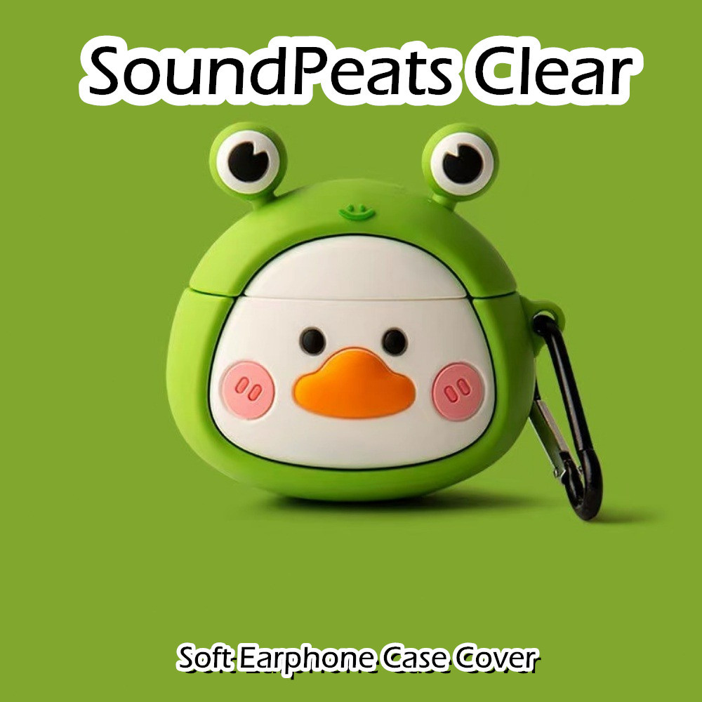 【高品質】適用於 Soundpeats Clear Case 防摔卡通系列軟矽膠耳機套外殼保護套 NO.1