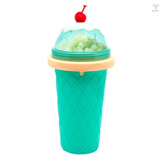 帶蓋和吸管杯自製擠壓 DIY 泥漿杯便攜式冷凍冰沙杯適合兒童、家庭