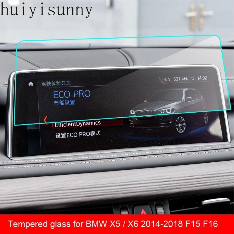 顺顺車品-BMW Hys 鋼化玻璃觸摸屏保護膜適用於寶馬 X5 / X6 2014-2018 F15 F16 屏幕汽車導