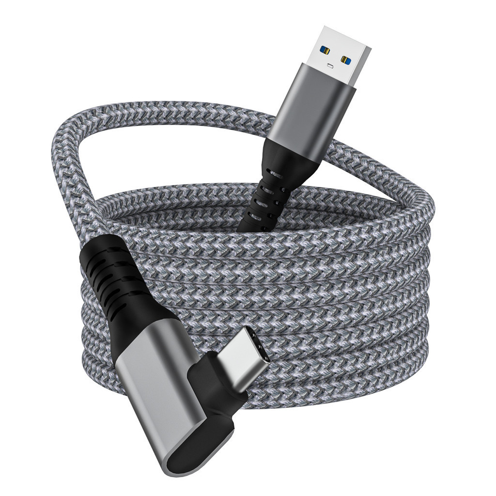 限時優惠，彎頭VR線Type-c數據線USB3.1雙公頭4K頻道投屏線3.20G手遊線link