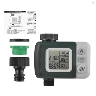 數字自動澆水定時器編程花園灌溉定時器軟管水龍頭灑水器帶雨延遲智能灌溉控制器用於草坪農田庭院溫室