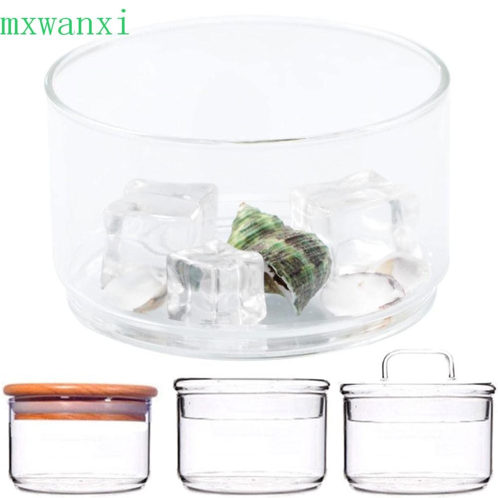 MXWANXI堆放茶葉罐,蓋子經久耐用新鮮沙拉碗,清除易於清潔竹製封面洗碗機安全玻璃容器首頁