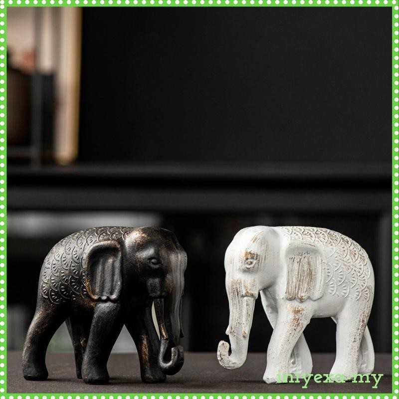 [IniyexaMY] 收藏雕像樹脂大象雕像藝術品動物雕塑桌面人物新年書架客廳走廊
