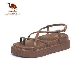 CAMEL SPORTS駱駝 法式綁帶羅馬涼鞋 厚底露趾沙灘鞋