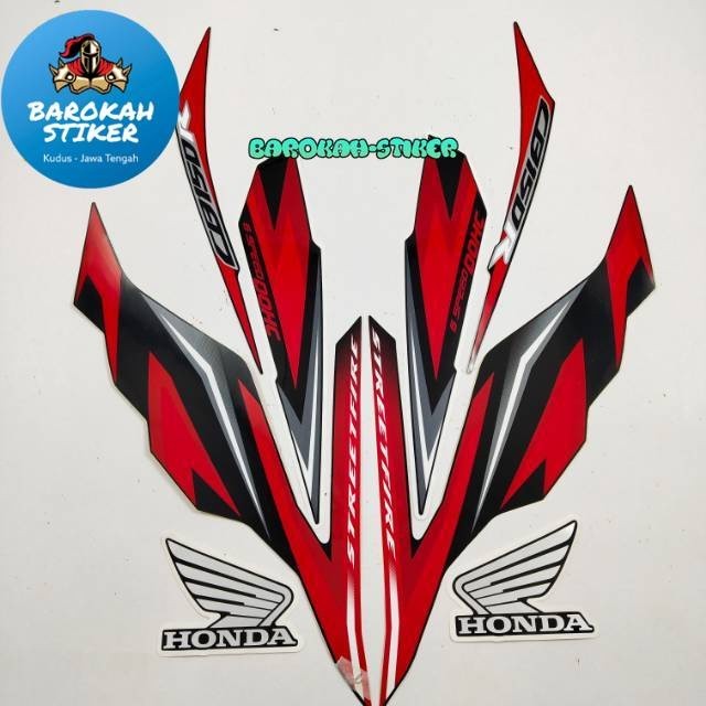 HONDA Hitam MERAH 條紋貼紙桿清單摩托車本田 cb150r cb 150r 2019 2020 黑色紅色