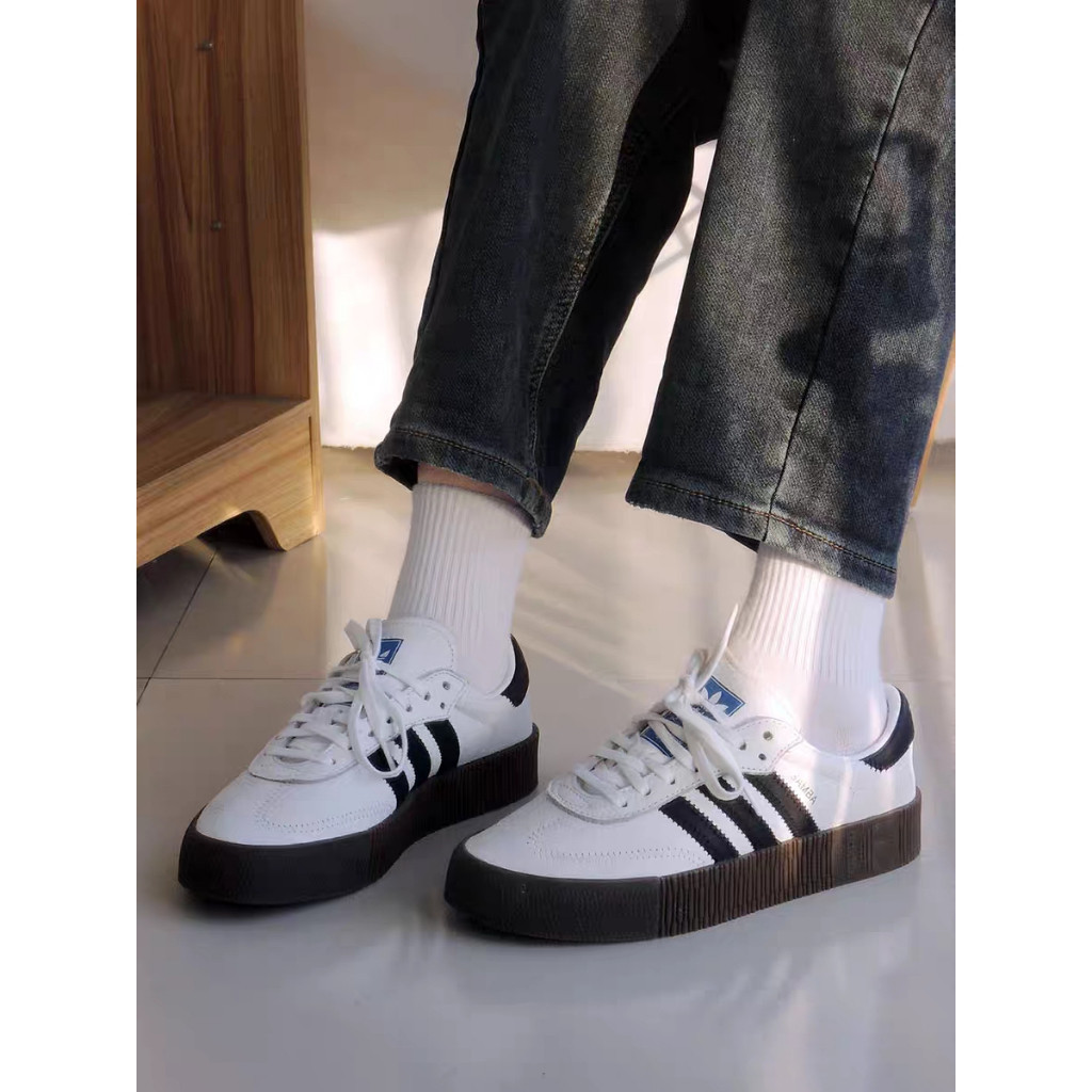 【純原】現貨！Adidas Originals SambaRose 白色 厚底 增高 鬆糕 餅乾鞋 B28156