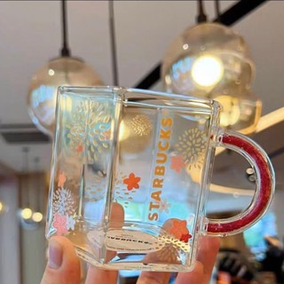 紅色鑽石杯新年杯子煙花綻放款玻璃杯透明馬克杯咖啡杯水杯 4CPS