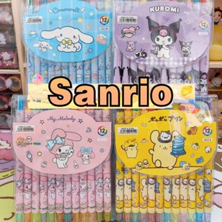 12 色三麗鷗 Hello Kitty 蠟筆請勿臟手可水洗 Kuromi My Melody Cinnamoroll 彩