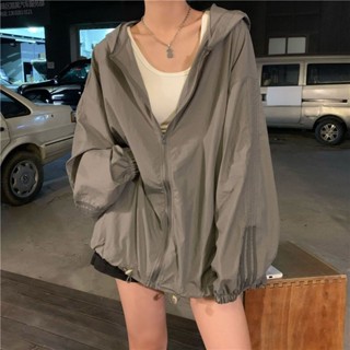 S-3XL 大尺碼防曬衣女 防曬外套 薄款外套 夏季新款薄款透氣長袖防曬服寬鬆外套大碼女裝