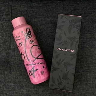 星爸爸聯名款BlackPink黑粉色塗鴉不鏽鋼保溫杯高顏值車用便捷隨手杯 高顏值粉色漸變塗鴉馬克隨行杯咖啡杯直身水杯