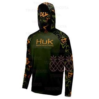 2024 STYLE HUK 釣魚襯衫夏季長袖面罩釣魚連帽襯衫 UPF50+ 透氣效能釣魚服 Camisa Pesca