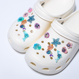 臺灣出貨 適配crocs洞洞鞋配飾鞋花兒童卡通女高級感裝飾配件美人魚洞洞鞋鞋釦 洞洞 鞋釦 洞洞鞋裝飾 鞋釦 韓國
