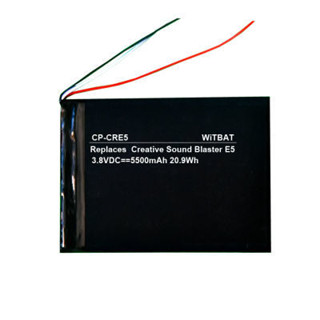適用創新Creative Sound Blaster E5耳機放大器DAC解碼器電池