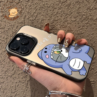 Hp 湯姆藍色恐龍睡衣保護套 iPhone 系列相容 iPhone 11 12 13 14 15 pro promax