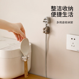 🩷好物の角落🩷FaSoLa 免釘飯勺收納架｜無痕黏貼設計｜電鍋鏟專用掛架｜廚房收納神器｜多用途收納架｜廚房工具整理