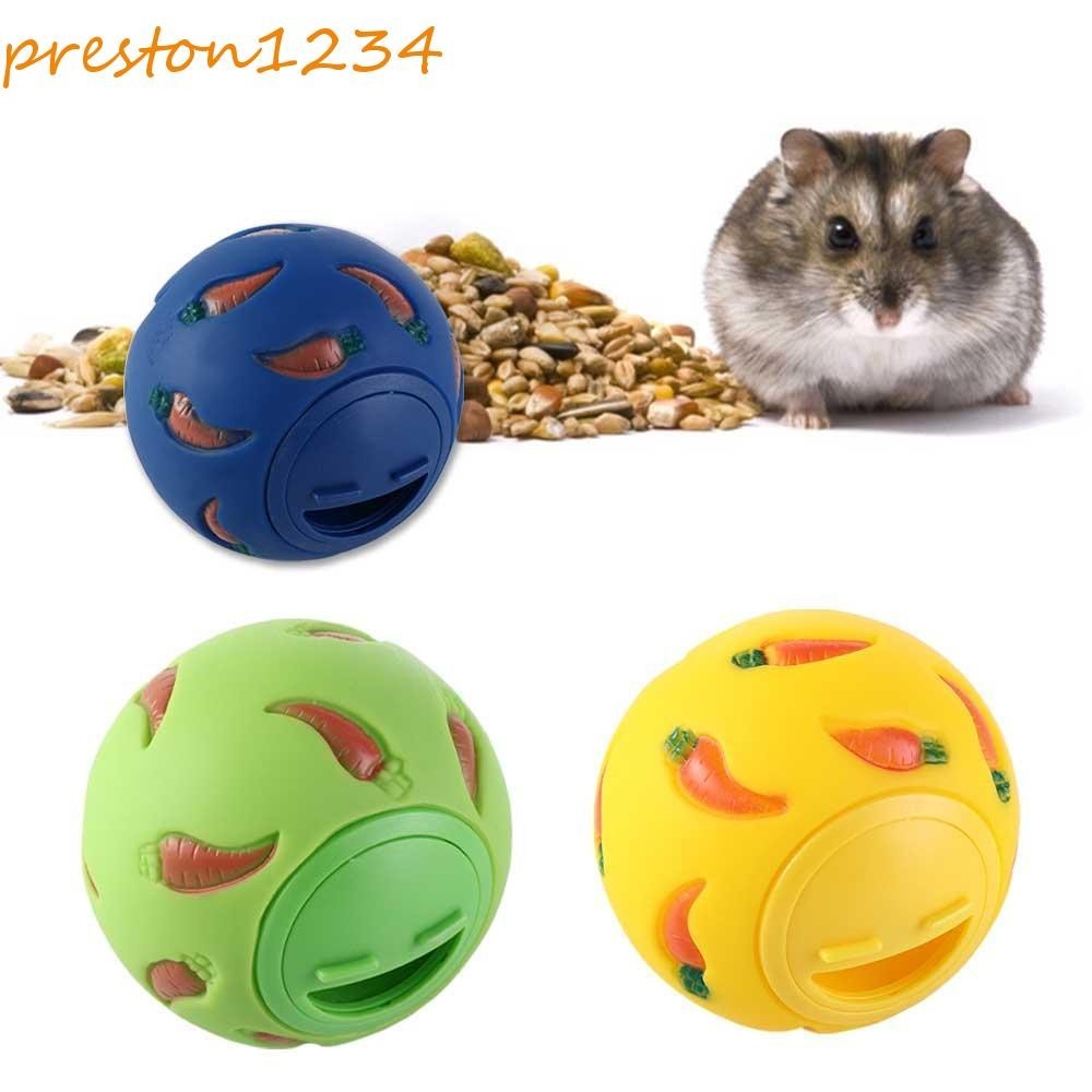 PRESTON兔子治療球,耐咬互動兔子不倒翁球,實用聚氯乙烯豚鼠洩漏餵食器對於小貓