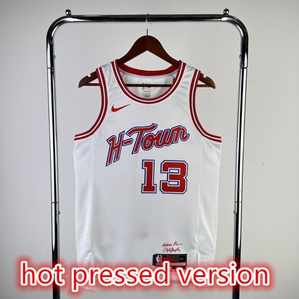 Nba球衣熱壓版休斯頓火箭隊 #13 哈登籃球球衣 2024
