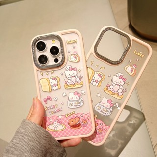 卡通可愛 Hello Kitty 吐司麵包手機殼適用於 Iphone 11 12 13 14 15 Pro Max 防摔
