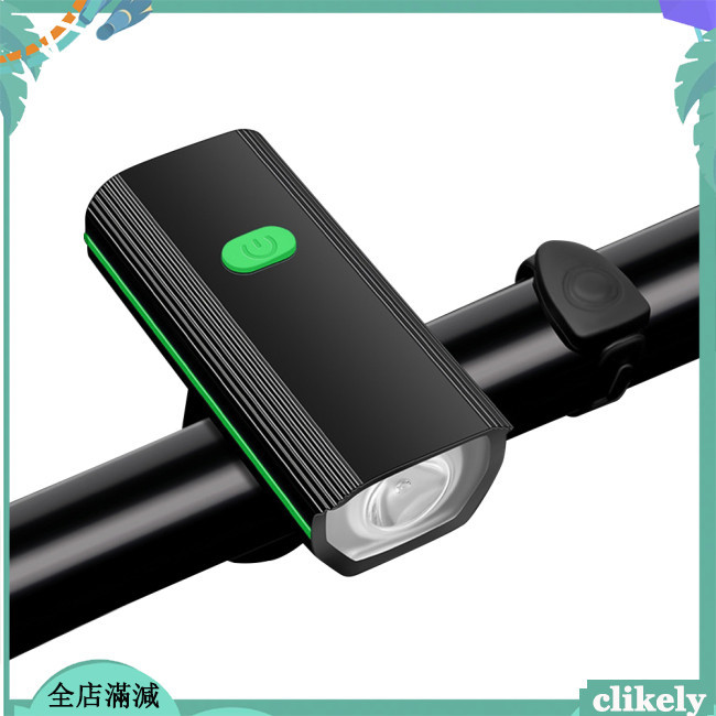 Clikely 自行車頭燈 Usb 可充電山地自行車夜騎手電筒電動自行車喇叭燈騎行