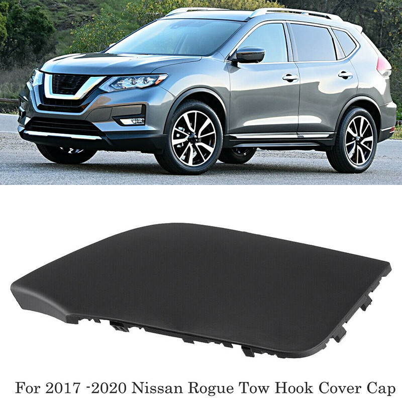 Possbay 黑色適用於 Nissan Rogue 2017-2019 前保險槓拖車罩蓋 622A0-6FL0H