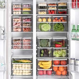 冰箱凍肉廚房盒子冰箱食物帶蓋保鮮盒收納盒收納盒冷凍食品級4.25蔬菜
