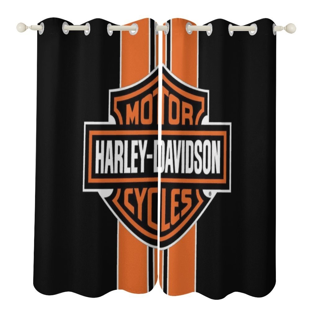 HARLEY DAVIDSON 哈雷戴維森 183*132 厘米環形遮光窗簾客廳變暗窗簾隔熱窗簾